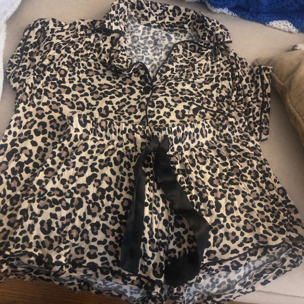 Cheetah print pajama set